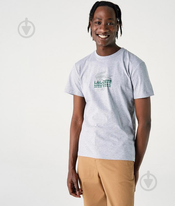 Футболка Lacoste TH1228-CCA р.р.2 серый - фото 1 Футболка Lacoste TH1228-CCA р.р.2 серый - фото 1