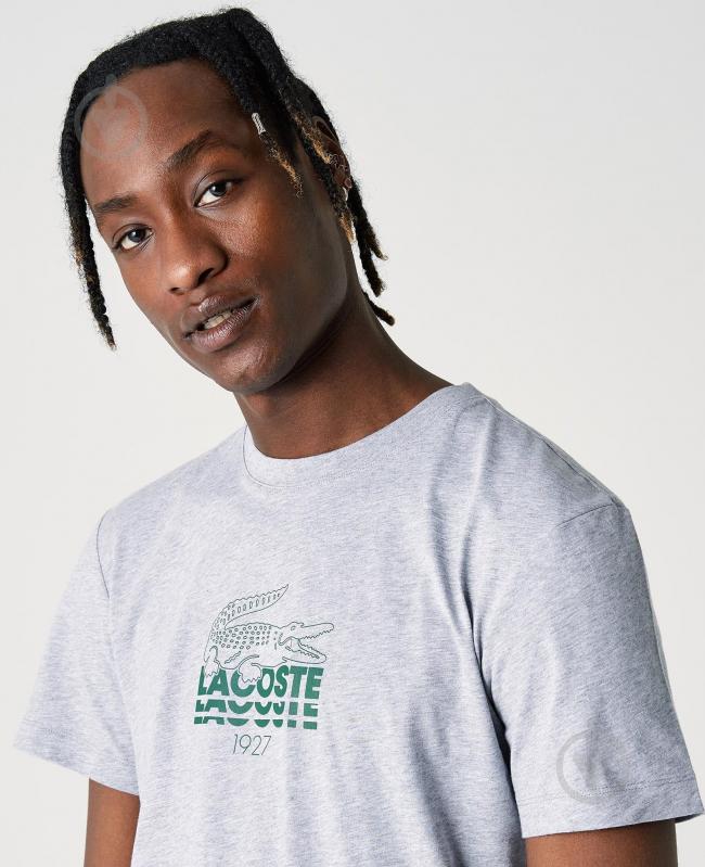 Футболка Lacoste TH1228-CCA р.р.2 серый - фото 4 Футболка Lacoste TH1228-CCA р.р.2 серый - фото 4