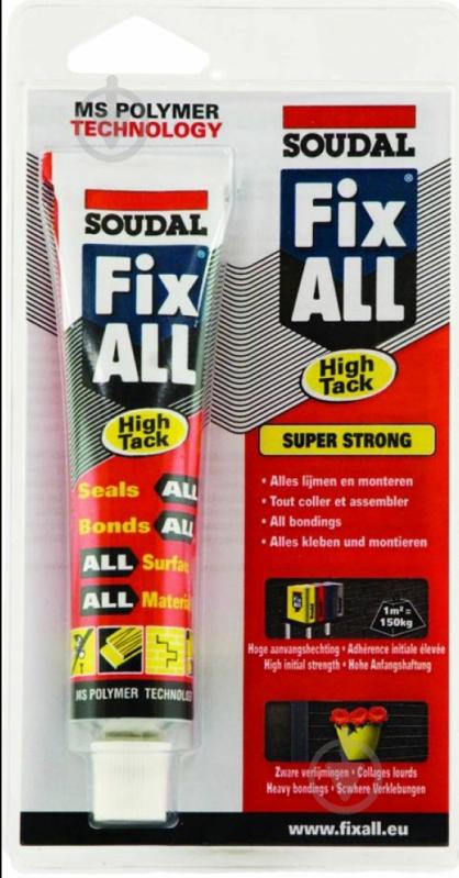 Клей-герметик SOUDAL FIX ALL High Tack 80 мл белый - фото 1
