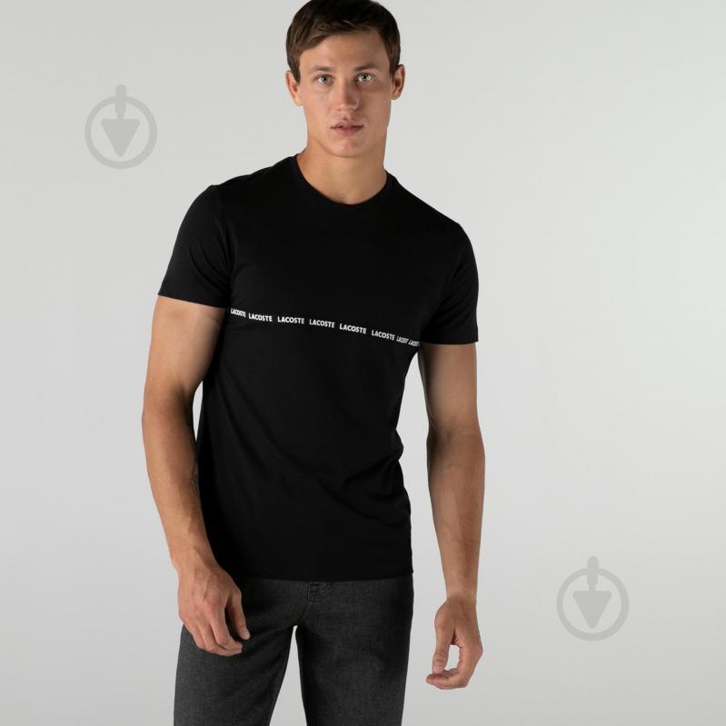 Футболка Lacoste TH2216-16S р.р.2 черный - фото 3 Футболка Lacoste TH2216-16S р.р.2 черный - фото 3