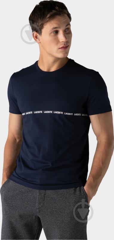 Футболка Lacoste TH2216-16L р.р.2 синий - фото 1