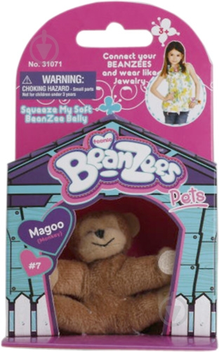 Мягкая игрушка BeanZees Обезьянка 5 см разноцветный 31071 - фото 1