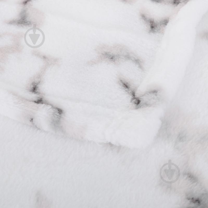 Плед Flannel Plush White Marble 200x220 см белый La Nuit - фото 4