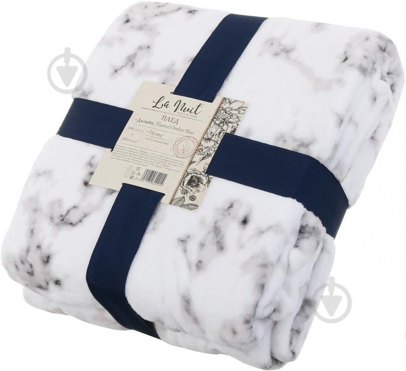 Плед Flannel Plush White Marble 200x220 см белый La Nuit - фото 5