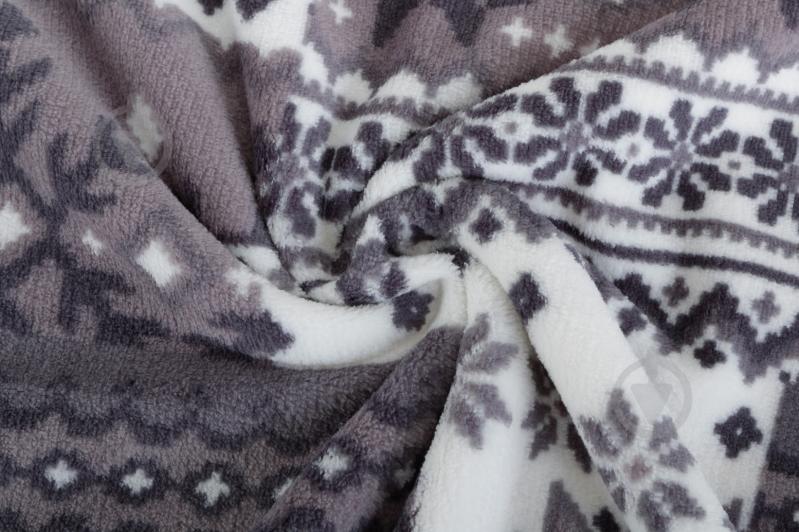 Плед Basic NY Snow-Flakes 150x190 см серый La Nuit - фото 2 Плед Basic NY Snow-Flakes 150x190 см серый La Nuit - фото 2