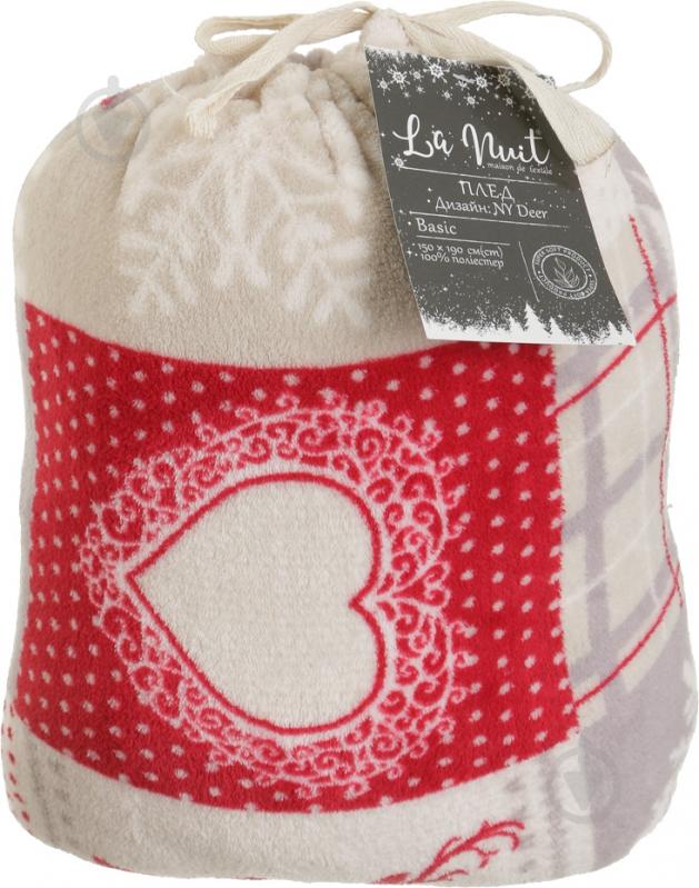 Плед Basic NY Deer 150x190 см бежевий із малюнком La Nuit - фото 6