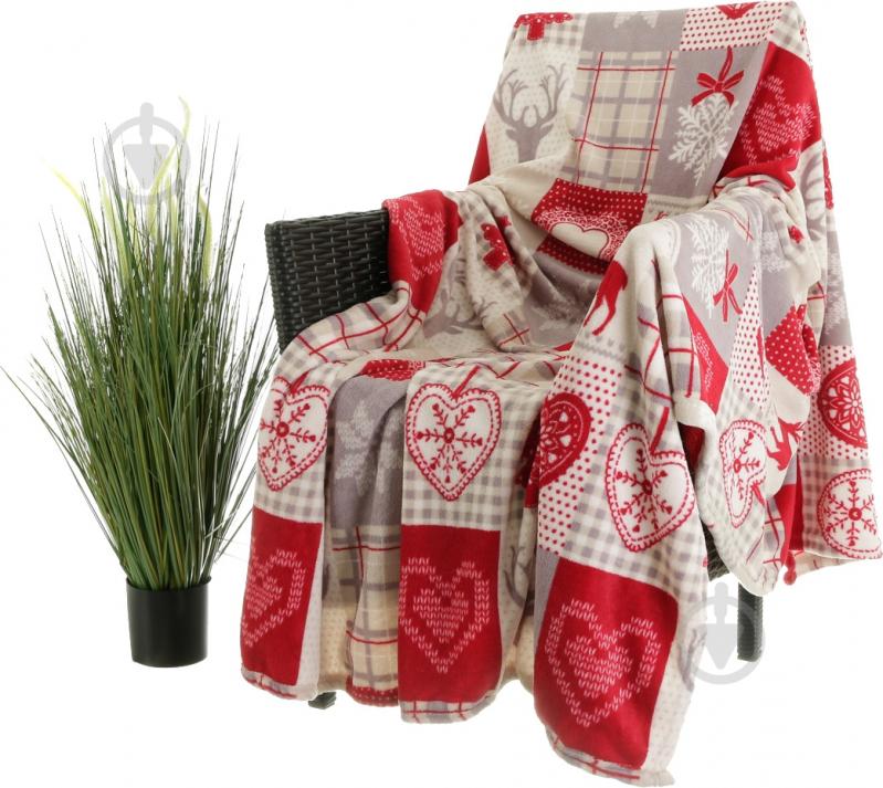 Плед Basic NY Deer 150x190 см бежевий із малюнком La Nuit - фото 1