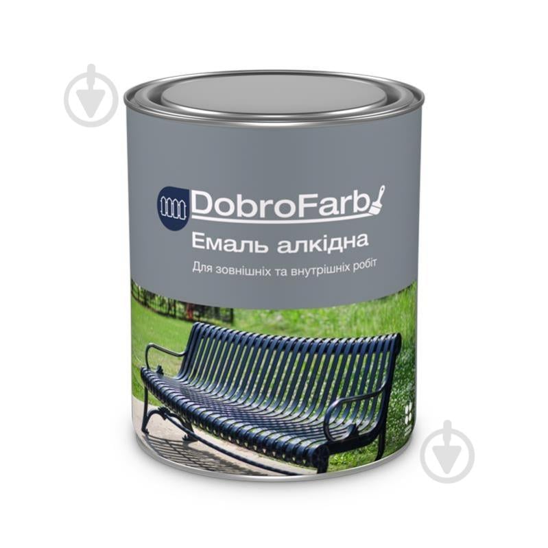 Емаль алкідна DobroFarb сіра глянець 2,8 кг - фото 1 Емаль алкідна DobroFarb сіра глянець 2,8 кг - фото 1