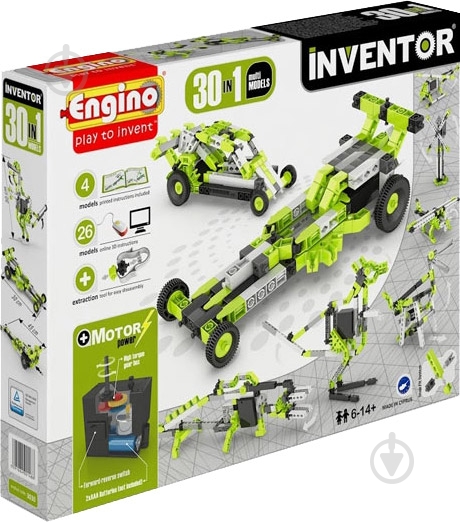 Конструктор Engino Inventor Motorized 30 в 1 з електродвигуном 3030 - фото 6