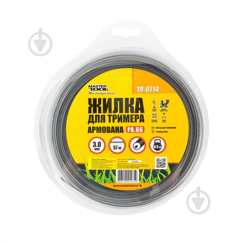 Жилка для тримера MasterTool 3,0 мм 57 м (19-0714) - фото 1