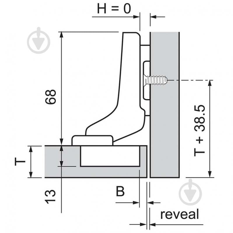 Петля внутрішня Blum 110° CLIP top BLUMOTION з доводчиком 71B3750 - фото 3 Петля внутрішня Blum 110° CLIP top BLUMOTION з доводчиком 71B3750 - фото 3