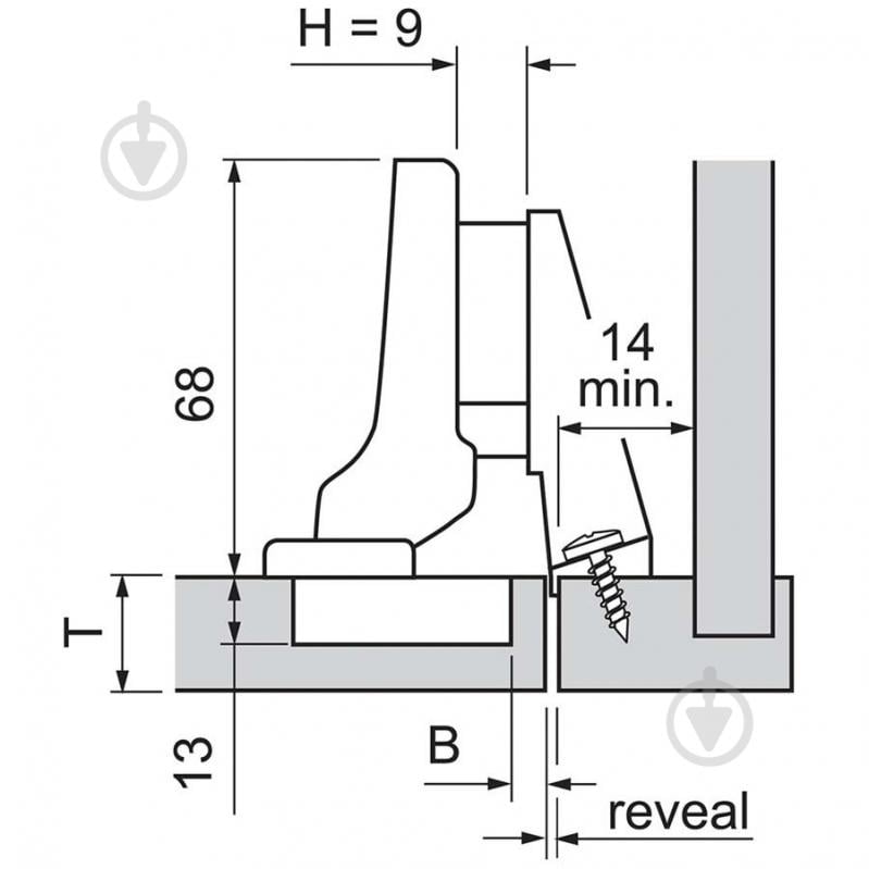 Петля внутрішня Blum 110° CLIP top BLUMOTION з доводчиком 71B3750 - фото 4 Петля внутрішня Blum 110° CLIP top BLUMOTION з доводчиком 71B3750 - фото 4