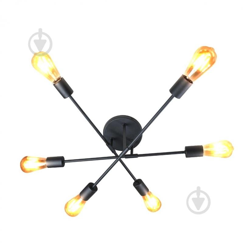 Люстра потолочная LIGHT SET NADIYA 6xE27 черный - фото 1