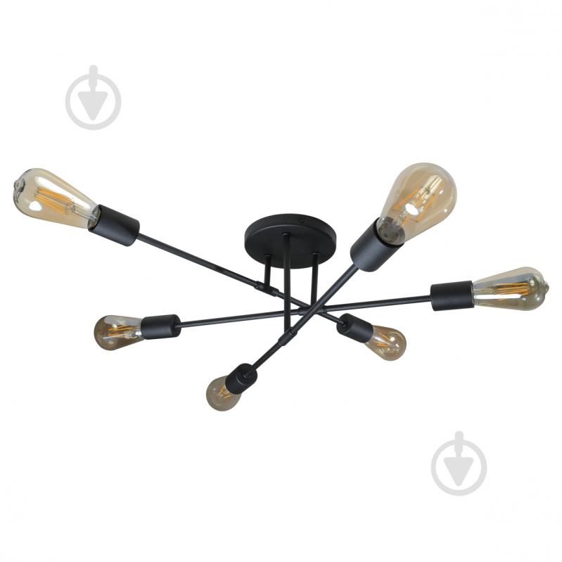Люстра потолочная LIGHT SET NADIYA 6xE27 черный - фото 3