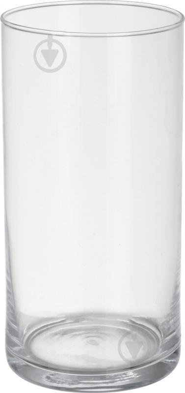 Ваза стеклянная 20х10 20 см прозрачная - фото 1