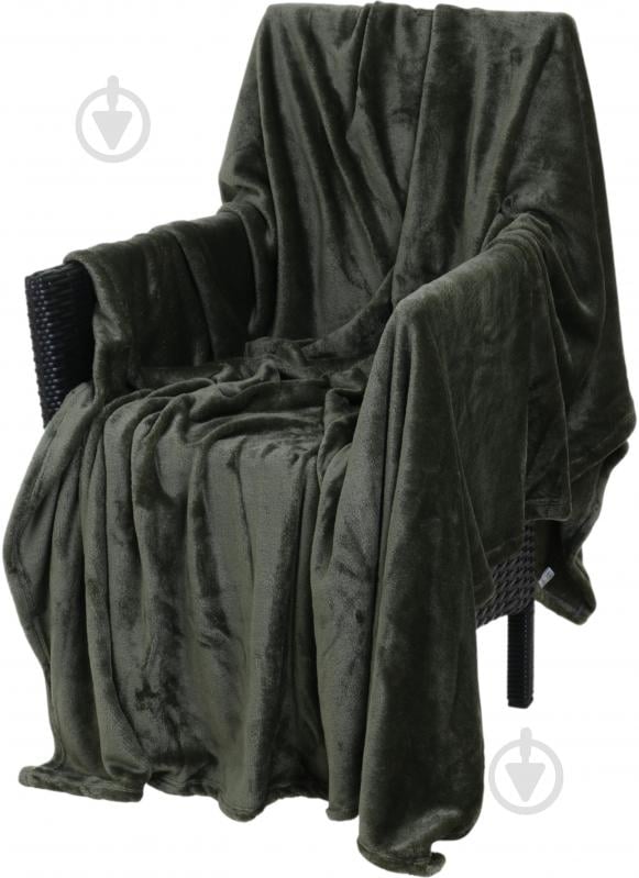 Плед Solid Deep Green 160x200 см зеленый La Nuit - фото 1