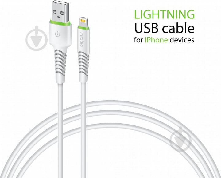 Кабель Intaleo USB – Apple Lightning 0,2 м білий - фото 2