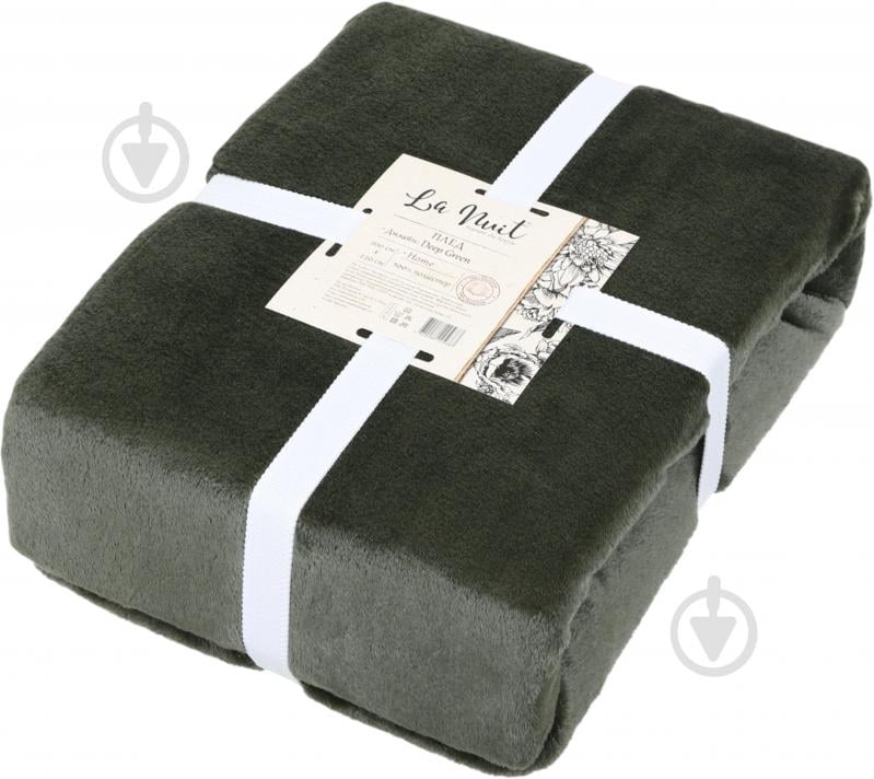 Плед Solid Deep Green 200x220 см зелений La Nuit - фото 3 Плед Solid Deep Green 200x220 см зелений La Nuit - фото 3