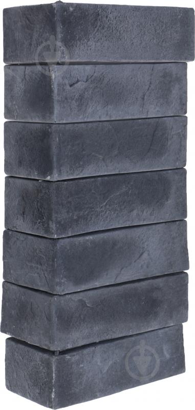 Плитка бетонная уголок Stone Master Wall Brick Nero 1 пог.м - фото 2