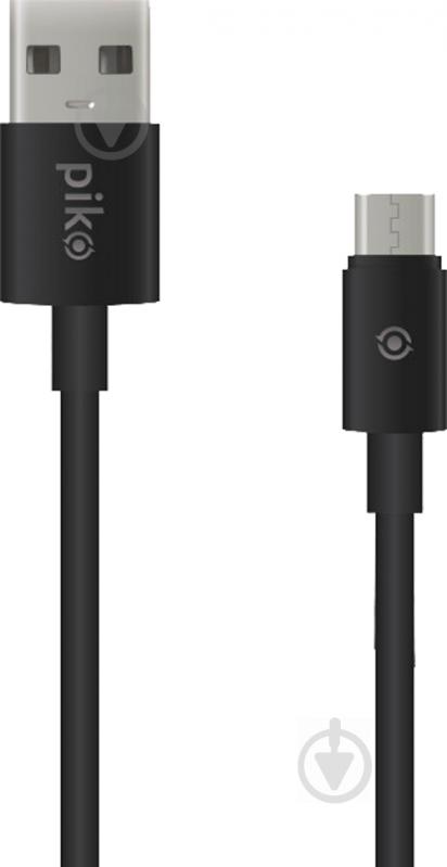 Кабель Piko USB – microUSB 0,2 м чорний CB-UM10 - фото 1