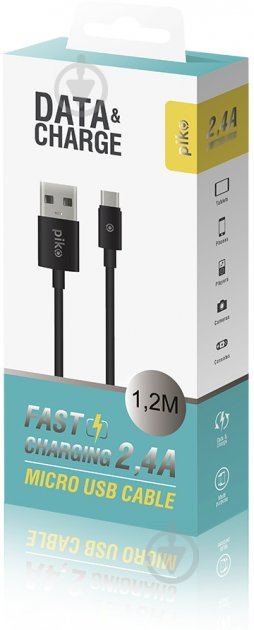 Кабель Piko CB-UM11 USB – microUSB 1,2 м черный - фото 3