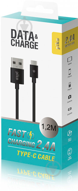 Кабель Piko USB Type-C – USB 1,2 м черный CB-UT11 - фото 3