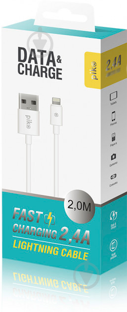 Кабель Piko Lightning – USB 2 м белый CB-UL12 - фото 3