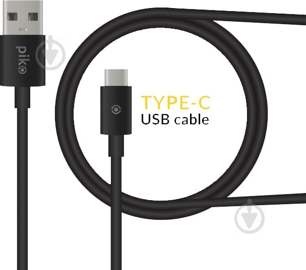 Кабель Piko USB Type-C – USB 2 м черный CB-UT12 - фото 2