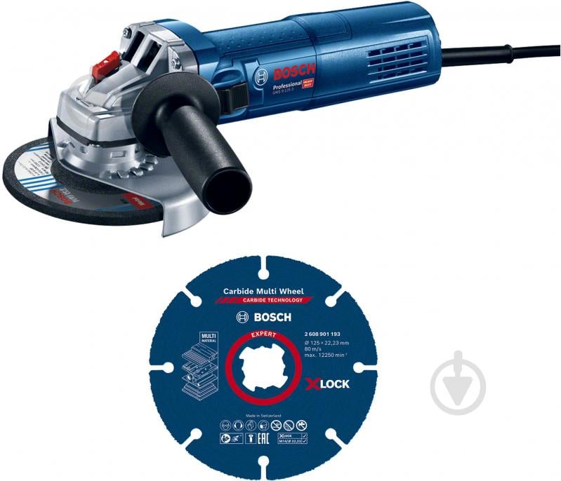 Болгарка (кутова шліфмашина) Bosch Professional GWS 9-125 S 0615990N3G - фото 1