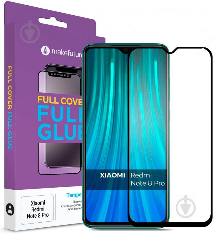 Захисне скло MakeFuture Full Cover Full Glue для Xiaomi Redmi Note 8 Pro (MGF-XRN8P) - фото 1