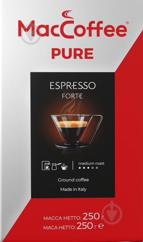 Кофе молотый MacCoffee PURE ESPRESSO FORTE 250 г - фото 1