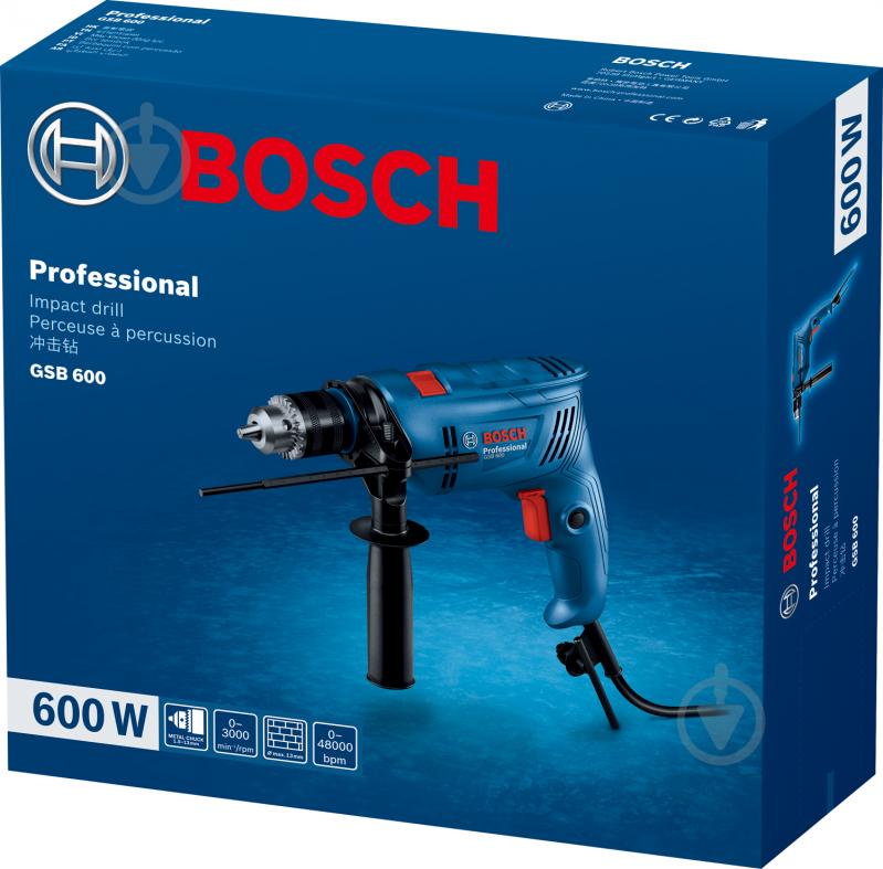 Дриль ударний Bosch Professional GSB 600 06011A0320 - фото 4