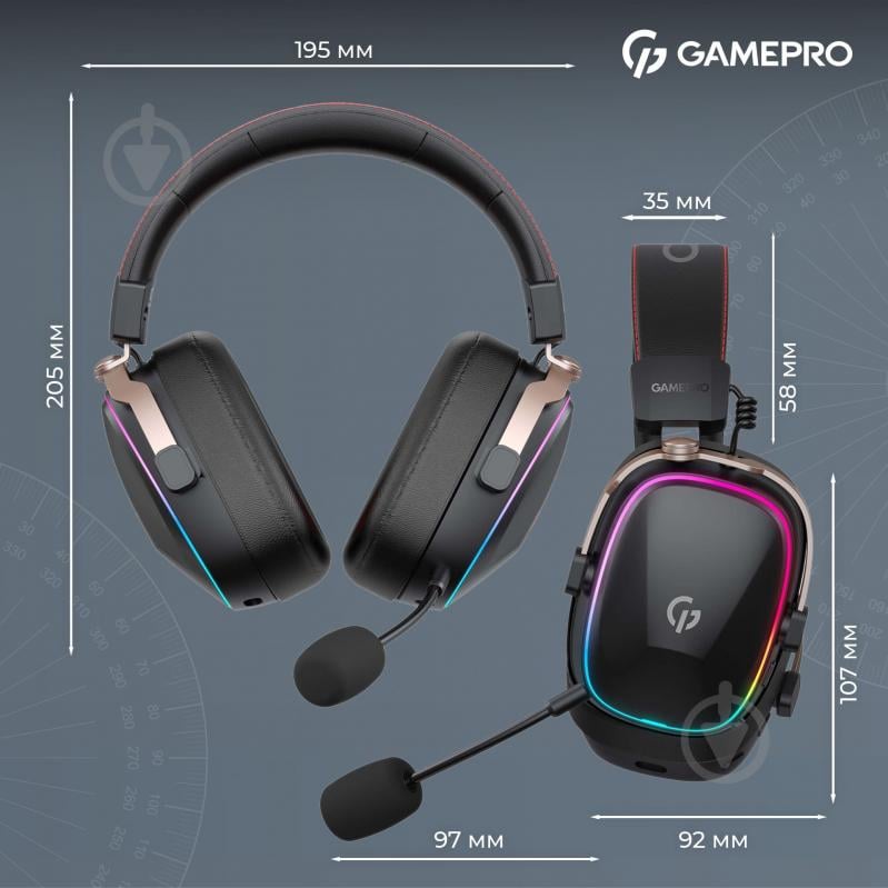 Гарнитура игровая GamePro HSW249B black (HSW249B) - фото 11