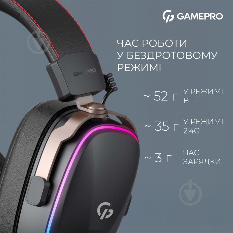 Гарнитура игровая GamePro HSW249B black (HSW249B) - фото 2