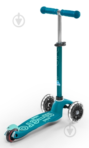 Самокат Micro Minideluxe LED аква MMD076 - фото 3