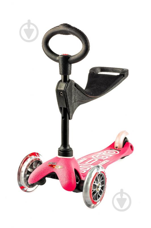 Самокат Micro MiniDeluxe 3 в 1 розовый MMD009 - фото 2