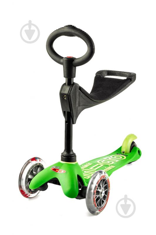 Самокат Micro MiniDeluxe з О-ручкою і сидінням зелений MMD010 - фото 2 Самокат Micro MiniDeluxe з О-ручкою і сидінням зелений MMD010 - фото 2