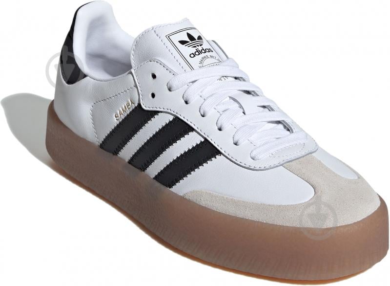 Кроссовки женские демисезонные Adidas SAMBAE W JI1349 р.36 2/3 белые с черным - фото 3