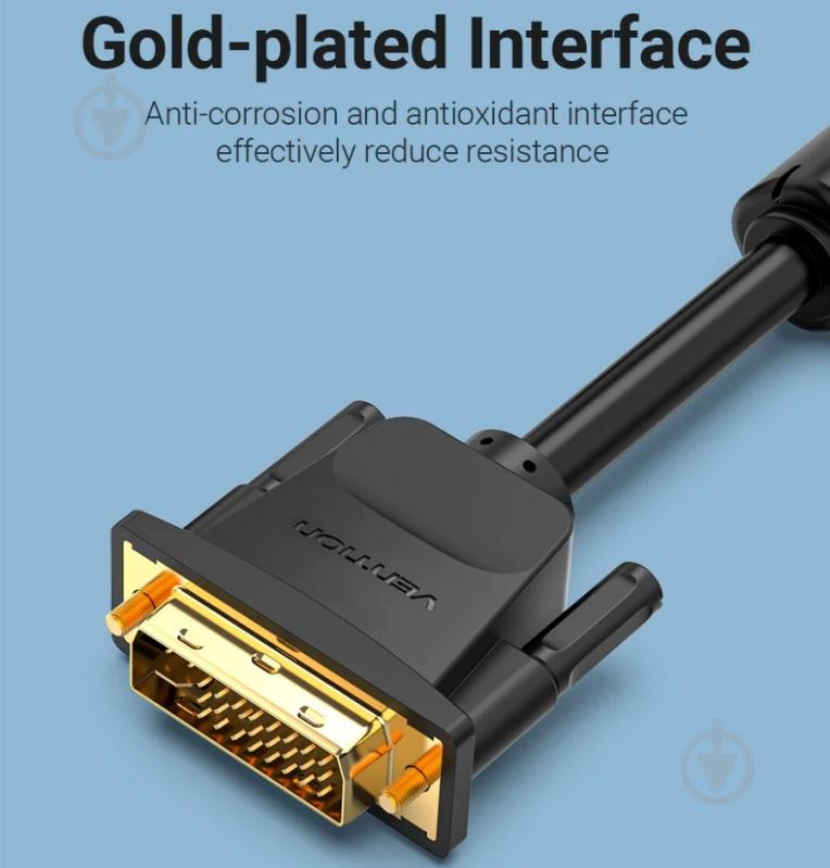 Кабель Vention DVI (24+5) M - VGA M 3 м черный (EACBI) - фото 6 Кабель Vention DVI (24+5) M - VGA M 3 м черный (EACBI) - фото 6