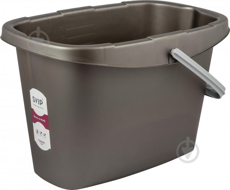 Ведро для швабры PR Классика 13 л антрацит - фото 1 Ведро для швабры PR Классика 13 л антрацит - фото 1