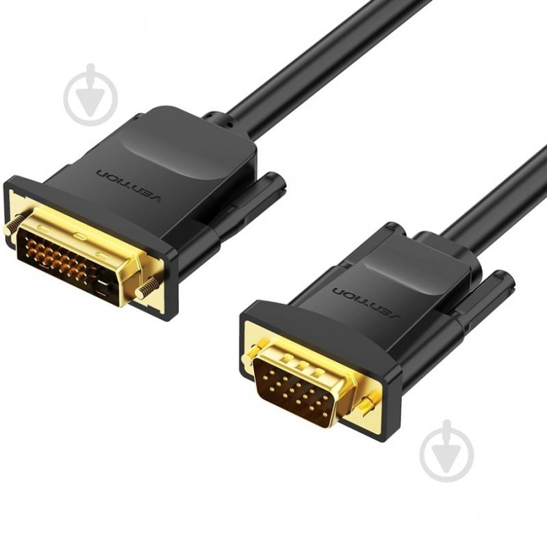 Кабель Vention DVI M (24+1) - VGA M 1,5 м черный (EABBG) - фото 1