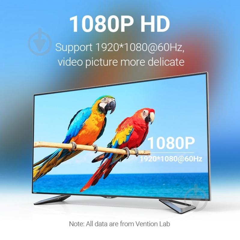 Кабель Vention DVI M (24+1) - VGA M 1,5 м черный (EABBG) - фото 7