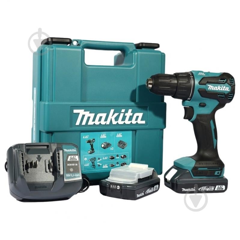 Шуруповерт ударный аккумуляторный Makita LXT Basic DHP490WVE - фото 1