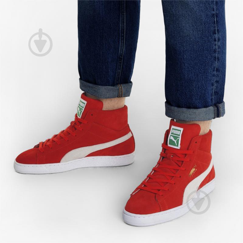 Кроссовки мужские зимние Puma Suede Mid XXI 38020503 р.44,5 красные - фото 4