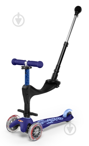 Самокат Micro MiniDeluxe Plus синий MMD080 - фото 2 Самокат Micro MiniDeluxe Plus синий MMD080 - фото 2