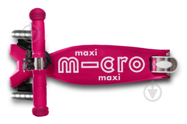 Самокат Micro Maxideluxe pink LED самокат 3-колісний рожевий ММD077 - фото 2