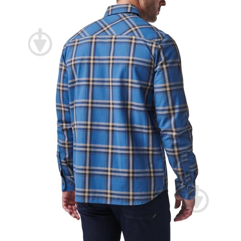 Сорочка 5.11 Tactical Gunner Plaid Long Sleeve Shirt р.2XL cobalt blue plaid - фото 4