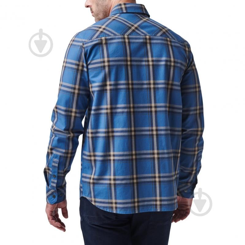 Сорочка 5.11 Tactical Gunner Plaid Long Sleeve Shirt р.2XL cobalt blue plaid - фото 2