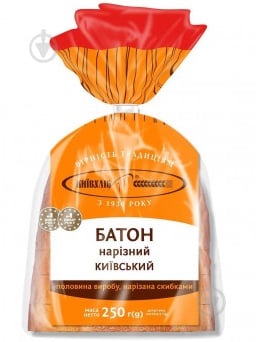 Батон Київхліб Київський нарізний половинка 250 г - фото 1