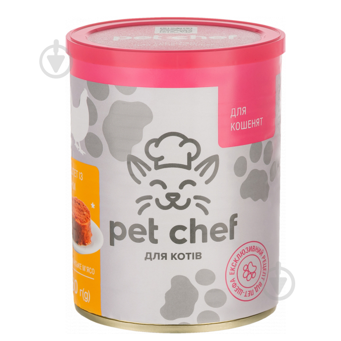 Консерва для котов Pet Chef паштет с курицей 360 г - фото 1